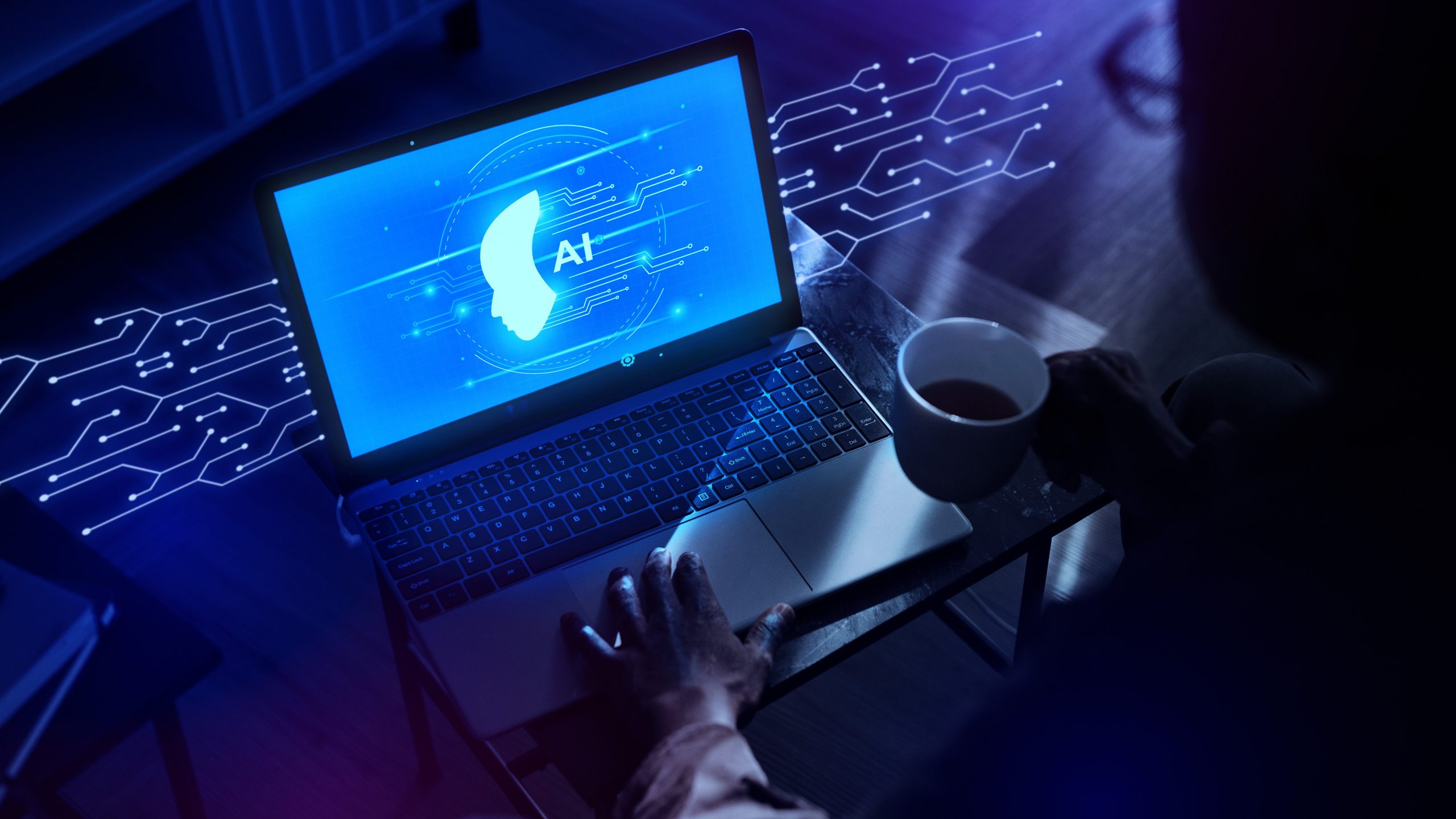 AI cybersecurity USA dashboard showing threat detection, machine learning security analysis, and automated cyber defense systems