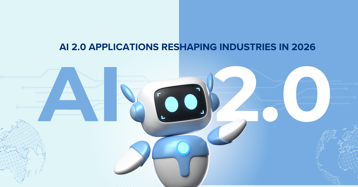 AI 2.0 technology analyzing data on digital interface, showcasing automation and personalized enterprise solutions in 2026
